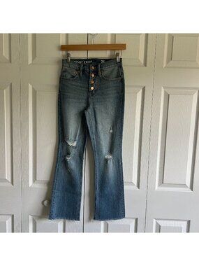 J.Crew Demi Boot Crop Greenwich Street Wash Blue Jeans Women's Size 24